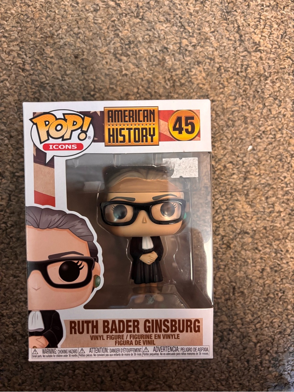 Funko Pop! Icons Ruth Bader Ginsburg – Black, White, Gray